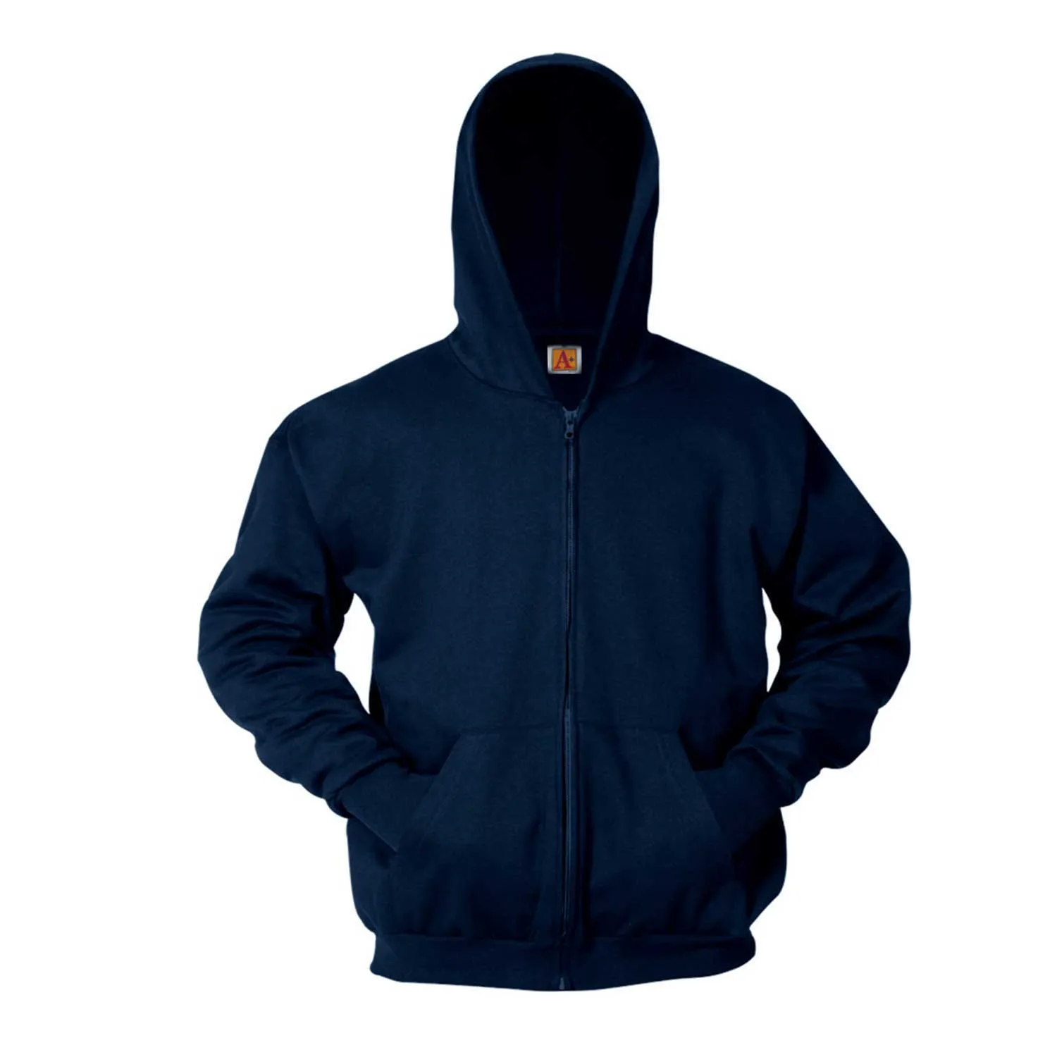 A-PLUS Unisex Full-Zip Hooded Fleece Sweatshirt - 6131
